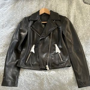 Black AllSaints leather jacket - brand new!